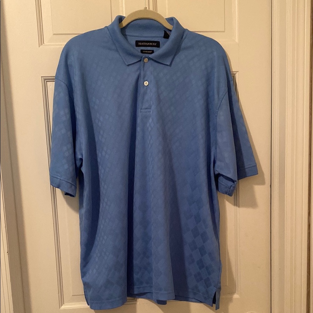 Classic Blue Polo Shirt with Short Sleeves